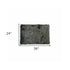 2' X 3' Black Faux Sheepskin Animal Print Washable Area Rug